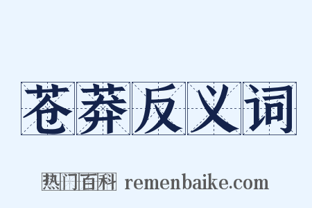 苍莽反义词是什么意思的图片